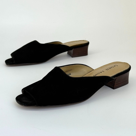Vtg Y2K Chinese Laundry Womens Marilyn Mules Size 9 Suede Heels Minimalist 90s - Picture 2 of 10